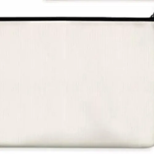 White Zipper Bag with Black Zipper